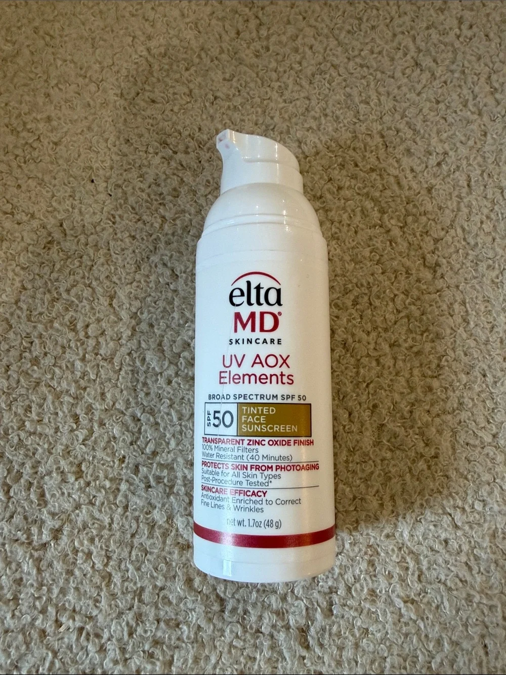 EltaMD UV AOX Elements Tinted Face Sunscreen SPF 50 - USED NO CAP 02/2028